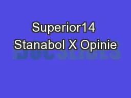 Superior14 Stanabol X Opinie