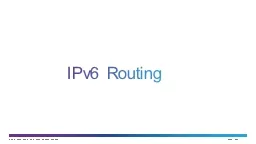 IPv6 Routing Agenda
