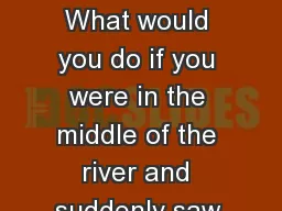 Will you survive? What would you do if you were in the middle of the river and suddenly