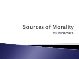 Sources of Morality Ms McNamara
