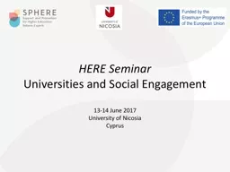 HERE Seminar Universities and Social Engagement