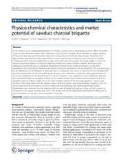 ORIGINAL RESEARCH Open Access Physicochemical characte