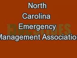 North Carolina  Emergency Management Association