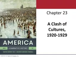 Chapter 23 A Clash of Cultures,
