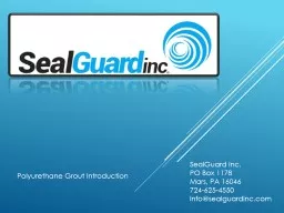 SealGuard Inc. PO Box 1178