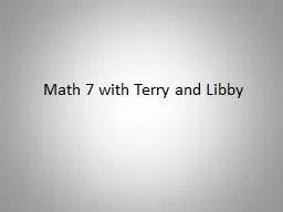 Math 7 with Terry and Libby