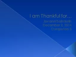 I am Thankful for… Jovanni