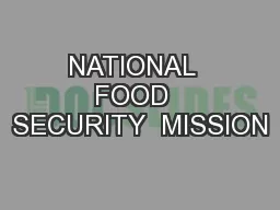 NATIONAL  FOOD  SECURITY  MISSION