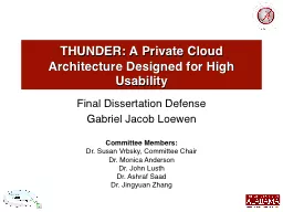 THUNDER: A Private Cloud Architecture Designed for High Usability