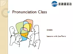 Pronunciation Class OSSDS