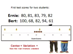 First test scores for two students: