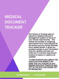 Medical Document Tracker