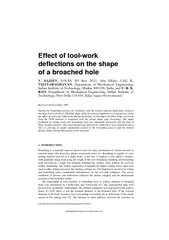 Effect of toolwork deflections on the shape of a broac