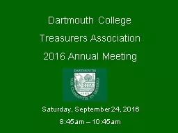 Dartmouth College Treasurers Association