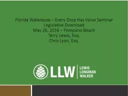 Florida  Watereuse  – Every Drop Has Value Seminar