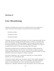 Section LineBroadening Absorption and emission lines i