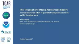 The Tropospheric Ozone Assessment Report: