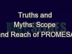 Truths and Myths: Scope and Reach of PROMESA
