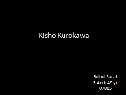 Kisho   Kurokawa Bulbul