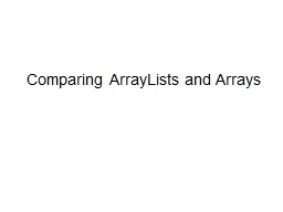 Comparing ArrayLists and Arrays