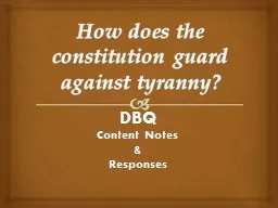 How does the constitution guard against tyranny?