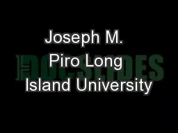 Joseph M.  Piro Long Island University