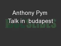 Anthony Pym Talk in  budapest