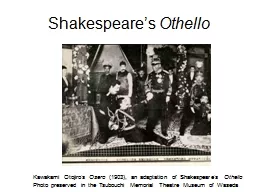 Shakespeare’s  Othello
