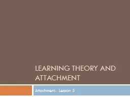 Learning theory and attachment
