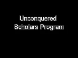Unconquered Scholars Program