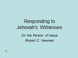 Responding to  Jehovah '