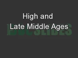 High and Late Middle Ages
