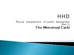HHD Physical characteristics of youths’ development