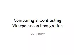 Comparing & Contrasting Viewpoints on Immigration