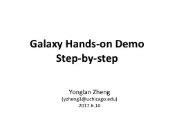 Galaxy Hands-on Demo Step-by-step