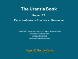 The Urantia Book Paper  37