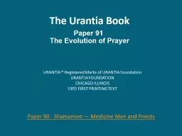The Urantia Book Paper 91 