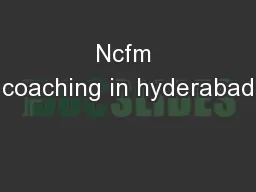 Ncfm coaching in hyderabad