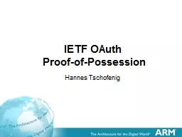 IETF  OAuth  Proof-of-Possession
