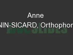 Anne MENIN-SICARD, Orthophoniste