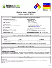 Material safety data sheet sodium bromide MSDS