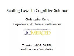 Scaling Laws in Cognitive Science