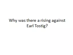 Why was there a rising against Earl