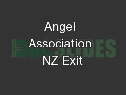 Angel  Association  NZ Exit