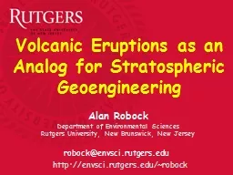 Volcanic Eruptions as an Analog for Stratospheric Geoengineering