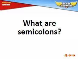 What are semicolons? Grammar Toolkit