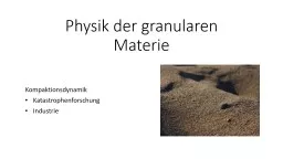 Physik der granularen Materie