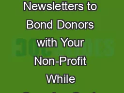 Using Donor Newsletters to Bond Donors with Your Non-Profit While Covering Costs