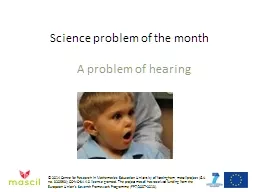 Science problem of the month