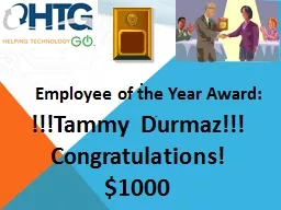 . . Employee of the Year Award: